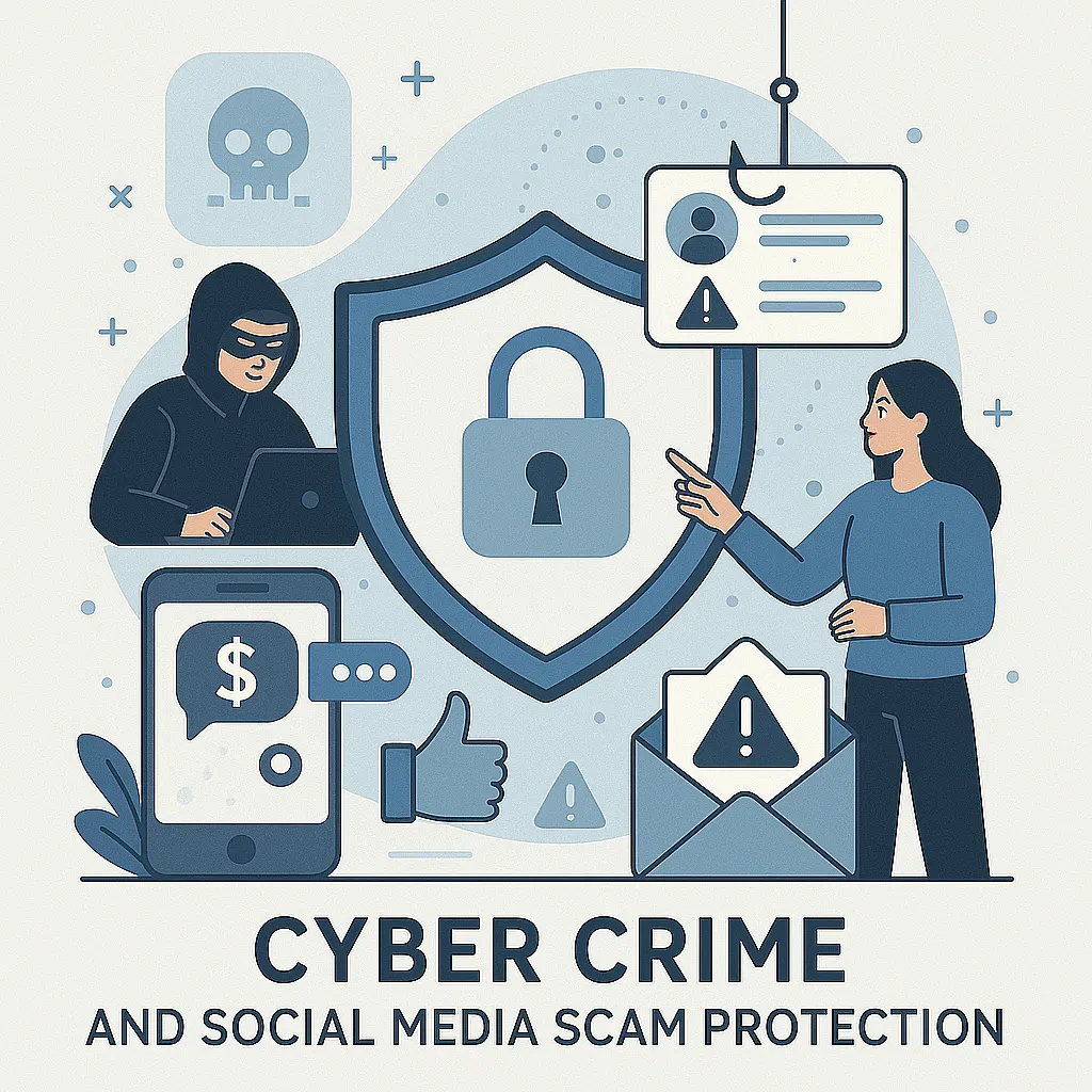 Legal and technical measures to be safe from social media scam and cyber phishing
