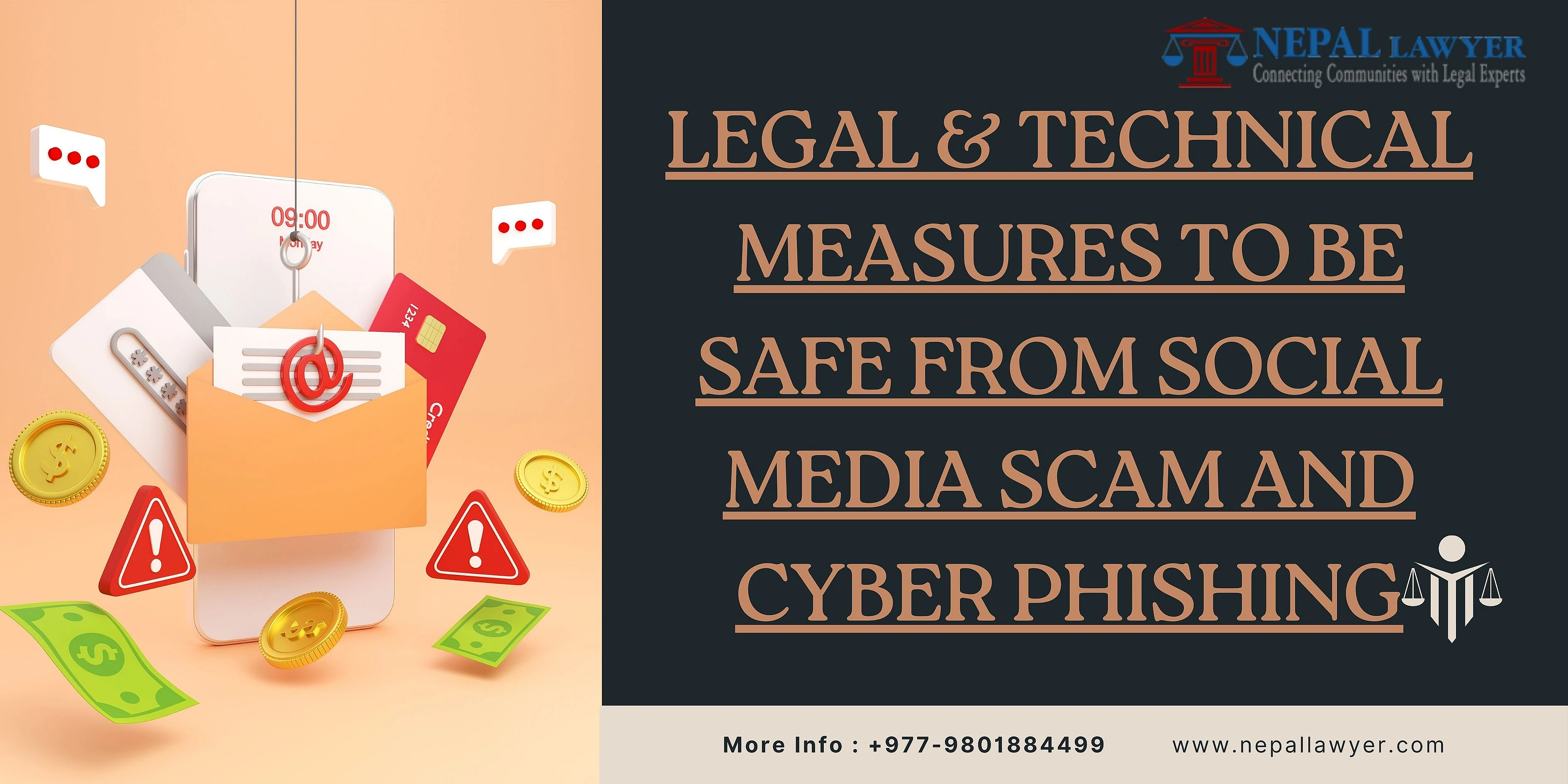 Legal and technical measures to be safe from social media scam and cyber phishing