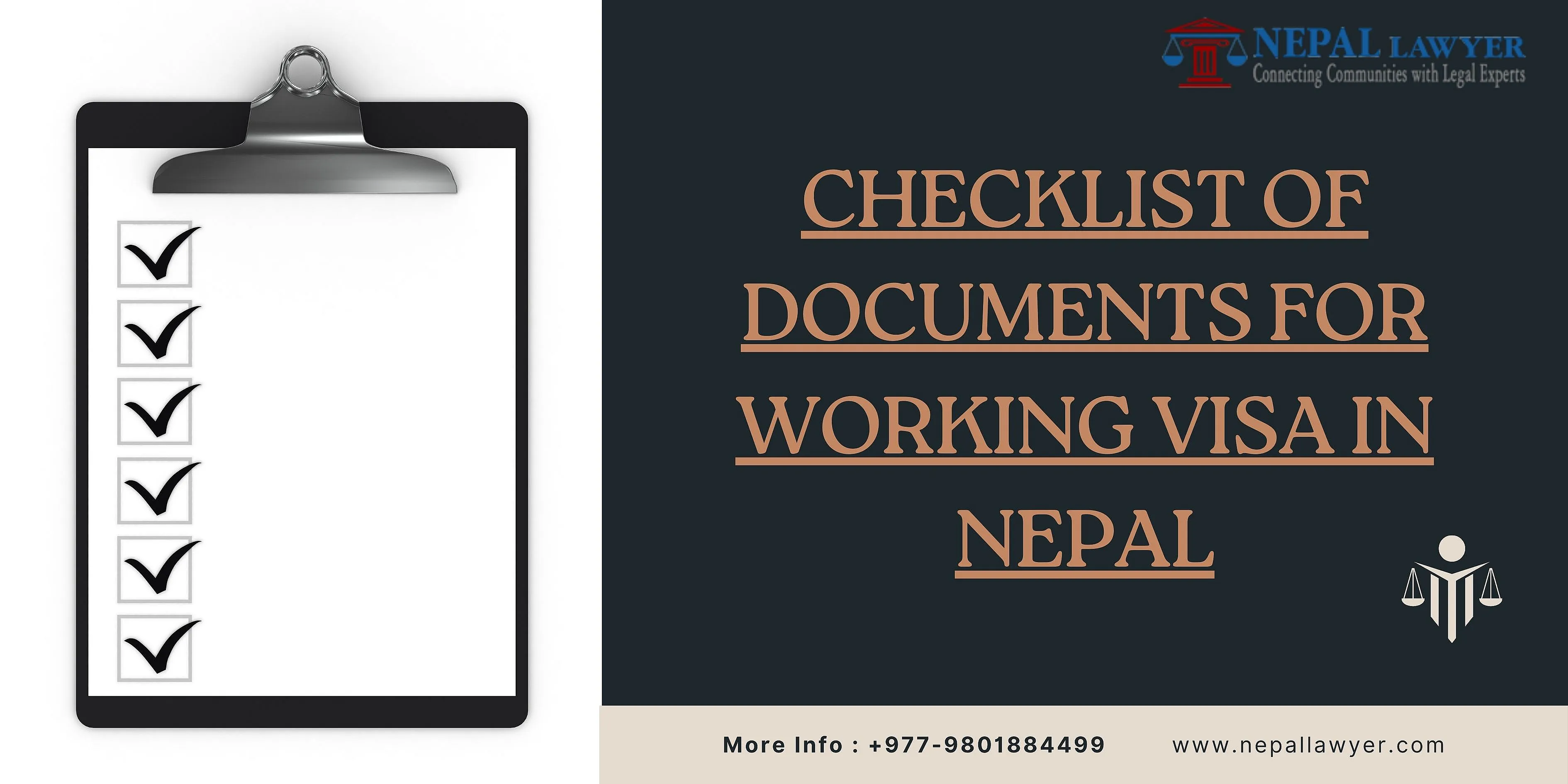 Checklist of documents for working visa in Nepal