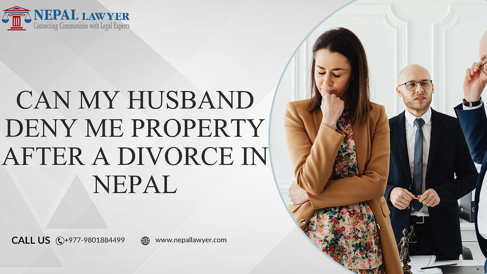 Can my husband deny me property after a divorce in Nepal